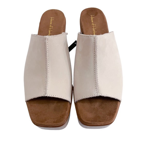 NWT House of Harlow 1960 Griffin Ivory Platform Suede Clogs Size 9 - Picture 4 of 13